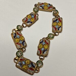 Vintage Antique? Fine Italian Mosaic Panel Bracelet